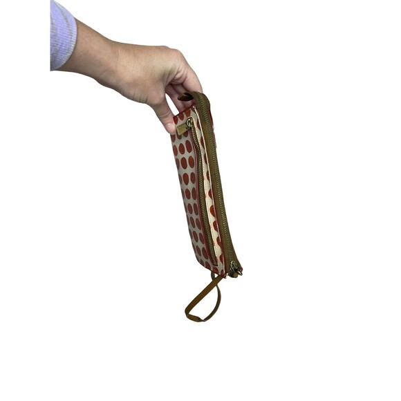 Coach wallet wristlet White with Red Poka Dots Zipper - Picture 8 of 14